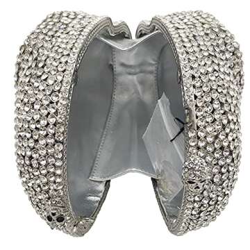 Boutique De FGG Skull Crystal Clutch Evening Handbags