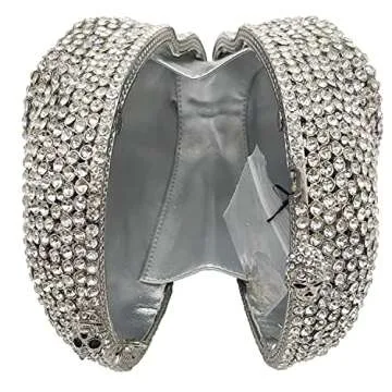 Boutique De FGG Skull Crystal Clutch Evening Handbags