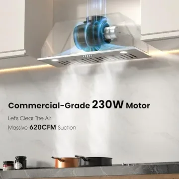 AURAKICH 30 Inch Range Hood Insert with LED Lighting