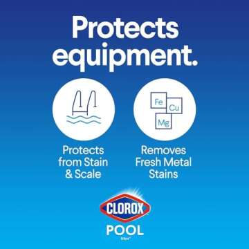 Clorox® Pool&Spa™ Swimming Pool Scale, Metal & Stain Control, Prevents Metal Stains and Scale Formation, Removes Metal Stains, 1 Quart (Pack of 1)