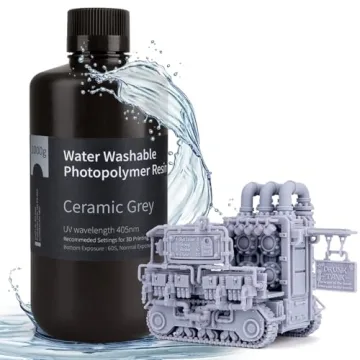 ELEGOO Water Washable 3D Printer Resin LCD UV-Curing Resin 405nm Standard Photopolymer Resin for Mar...