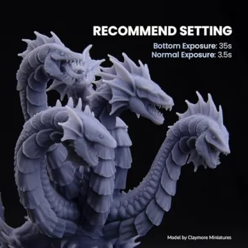 ELEGOO Water Washable 3D Printer Resin LCD UV-Curing Resin 405nm Standard Photopolymer Resin for Mars Saturn Jupiter MSLA DLP LCD 3D Printing 1000Gram Ceramic Grey