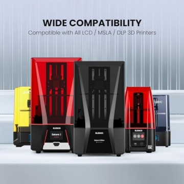 ELEGOO Water Washable 3D Printer Resin LCD UV-Curing Resin 405nm Standard Photopolymer Resin for Mars Saturn Jupiter MSLA DLP LCD 3D Printing 1000Gram Ceramic Grey