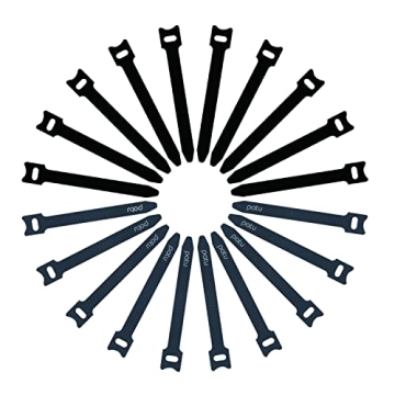 Patu 30 Pcs Microfiber Cloth Cable Ties for Organization