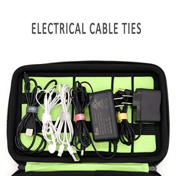 Patu 30 Pcs Microfiber Cloth Cable Ties for Organization