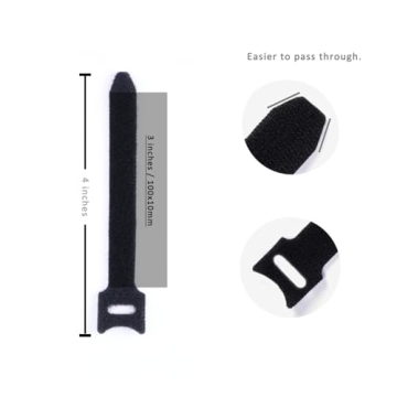 Patu 30 Pcs Microfiber Cloth Cable Ties for Organization