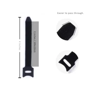 Patu 30 Pcs Microfiber Cloth Cable Ties for Organization