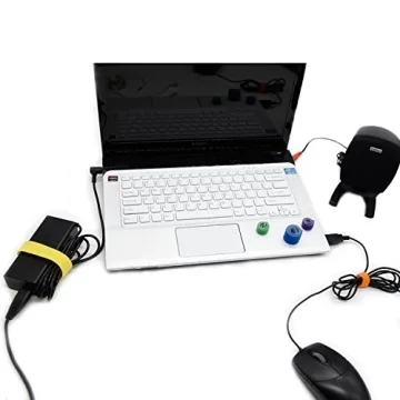 Patu 30 Pcs Microfiber Cloth Cable Ties for Organization