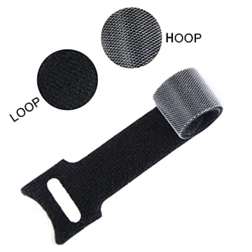 Patu 30 Pcs Microfiber Cloth Cable Ties for Organization