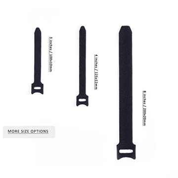 Patu 30 Pcs Microfiber Cloth Cable Ties for Organization