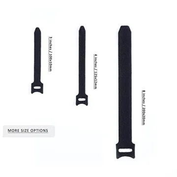 Patu 30 Pcs Microfiber Cloth Cable Ties for Organization