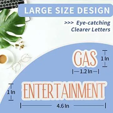 OOUUREC 100 Rose Gold Budget Category Stickers - Clear Vinyl Planner Decals for Cash Envelope System Wallet