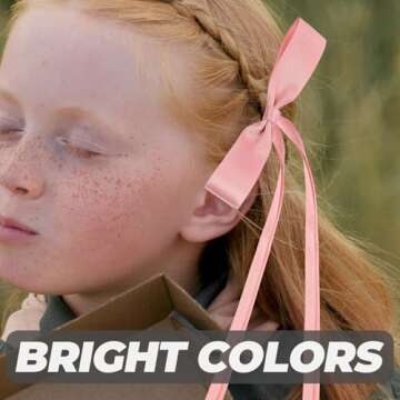 2Pcs Pink Hair Bow: Pink Hair Ribbons with Hair Clip, Lolita Accessories for Girls