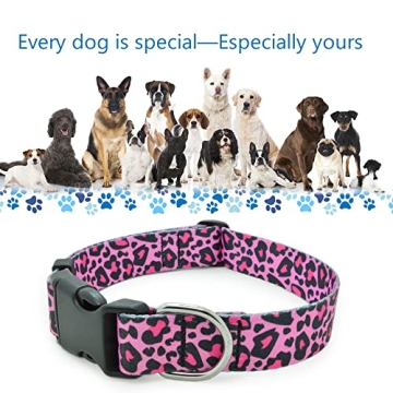 DWOOFG Pretty Dog Collar for Large Dogs in Pink Design