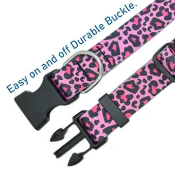 DWOOFG Pretty Dog Collar for Large Dogs in Pink Design