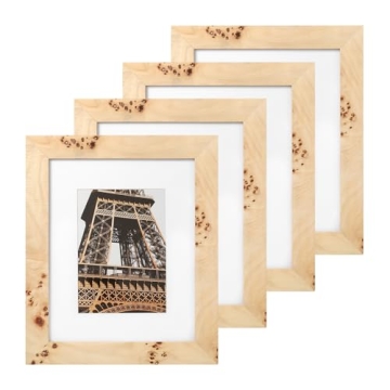 Elegant Burl Wood Picture Frames Set for Cherished Memories