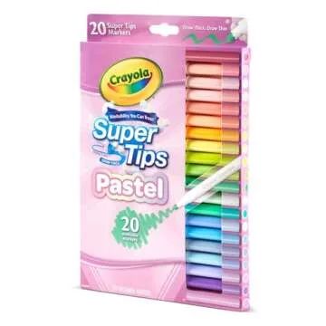Crayola 20ct Pastel Supertip Markers for Creative Fun
