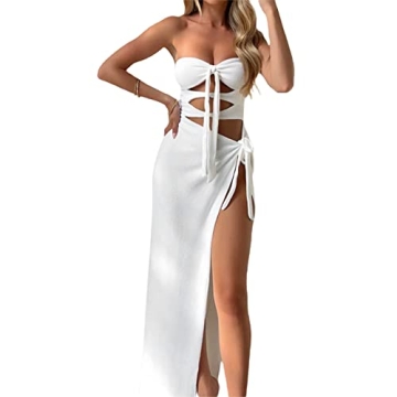 Women's Sexy Strapless Bodycon Tube Dress for Parties