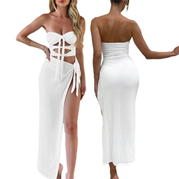 Women's Sexy Strapless Bodycon Tube Dress for Parties