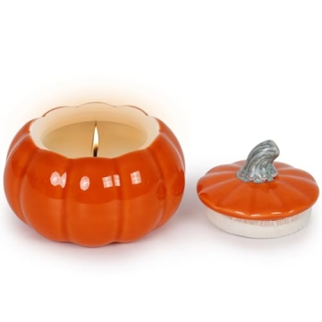 ONEVIVE Pumpkin Shaped Candle Fall Scents for Cozy Autumn Home Decoration