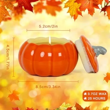 ONEVIVE Pumpkin Shaped Candle for Autumn Decor