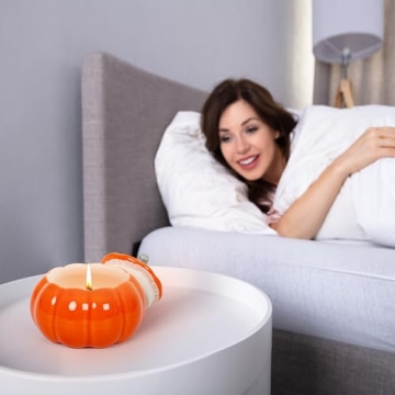 ONEVIVE Pumpkin Shaped Candle for Autumn Decor