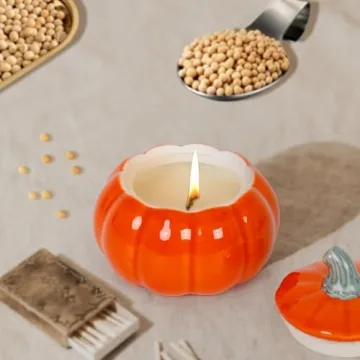 ONEVIVE Pumpkin Shaped Candle for Autumn Decor