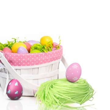 Sweetzo - Green Edible Easter Grass, Apple Flavored Cake and Cupcake Toppers, Basket Stuffers, Pack of 3