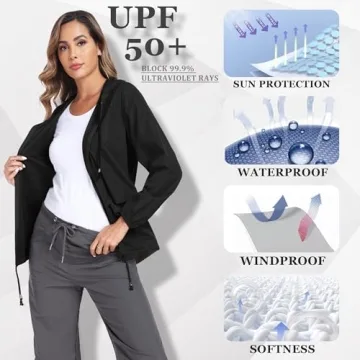 JTANIB Packable Rain Jacket Women Waterproof Lightweight Raincoat with Hood for Hiking Outdoor Travel