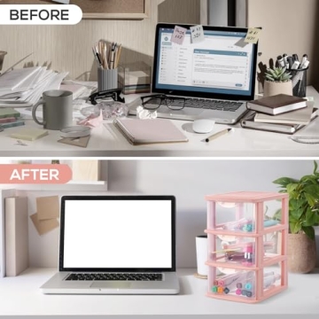 NUOBESTY Plastic Drawer Organizer for a Tidy Workspace
