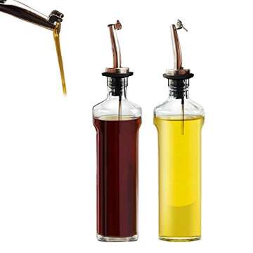 QMET olive oil spouts,Stainless Steel Classic Bottle Pour Tapered Spouts for Pours liquor, vinegar, syrup or oils with Stainless Steel Funnels (12pcs)