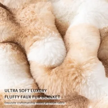 IKALIFE Cozy Faux Fur Throw Blanket for Comfort and Style