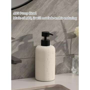 Haocoott Soap Dispensers 340mL 11 OZ, 2 PCS Luxurious Hand Dish Lotion Shampoo Soap Dispenser Jar, T...