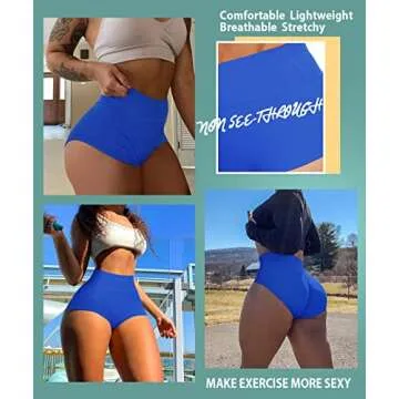 Stylish Women's High Waist Yoga Booty Shorts - Comfort & Lift