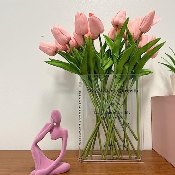 Puransen Bookend Vase for Flowers, Cute Home Office Decor; Unique Vase for Book Lovers, Artistic and...