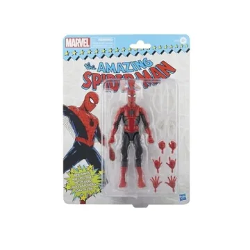 Spider-Man Marvel Legends Series The Amazing, Marvel Comics Retro Collectible 6-Inch Action Figures, Toys for Ages 4 and Up