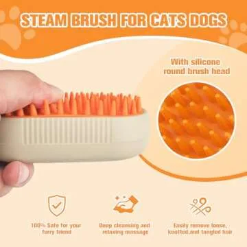 Innovative 3 in 1 Dog Steam Brush for Healthier Pets