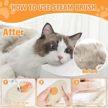 Innovative 3 in 1 Dog Steam Brush for Healthier Pets