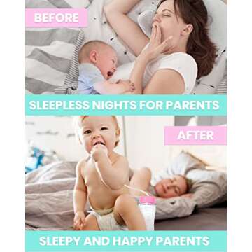 Skywin Self Feeding Baby Bottle 8oz Bottle Holder for Baby - 2 Pack Baby Bottle with Straw, Anti Colic, for Convenient Feeding (Pink)