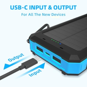 Durecopow Solar Charger 20,000mAh - Portable Power Bank