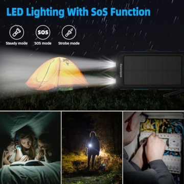 Durecopow Solar Charger 20,000mAh - Portable Power Bank