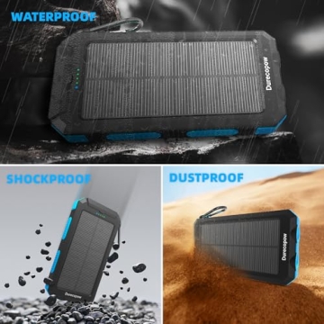 Durecopow Solar Charger 20,000mAh - Portable Power Bank