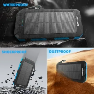 Durecopow Solar Charger 20,000mAh - Portable Power Bank