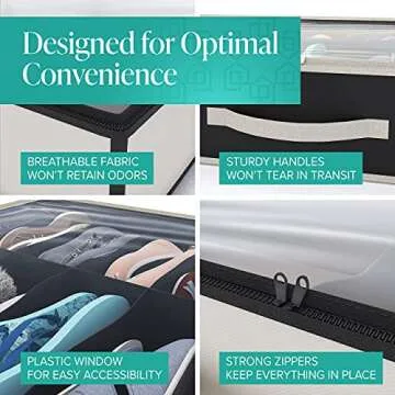 Woffit Under Bed Organizer for Shoes & Sweaters – 20 Pair Fit