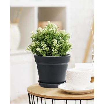 HomeNote 15 Pack 6" Plant Pots with Drainage for All Plants