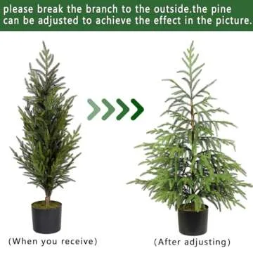 36" Realistic Norfolk Pine Tree for Christmas Decor