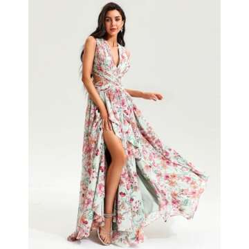 Jardinvue Floral Summer Dress – Elegant Maxi for Any Occasion