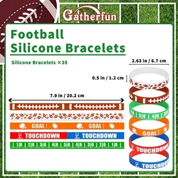 Football Silicone Wristbands Perfect for Parties and Gifts