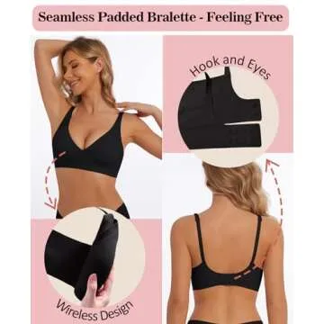 Deep V Low Cut Wireless Push Up Bra for Women