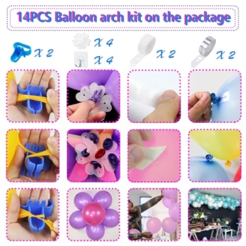 YEPVIE Electric Balloon Pump with 14 Arch Kits for Parties